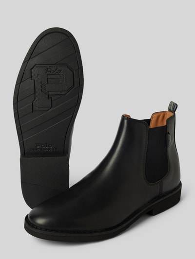 Peek & Cloppenburg Polo Ralph LaurenChelsea Boots aus Leder mit Label-Detail Modell 'TALAN' in black Blitzangebot