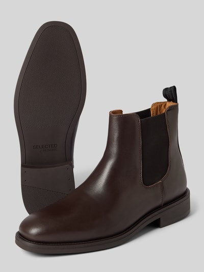 Peek & Cloppenburg SELECTED HOMMEChelsea Boots mit elastischen Einsätzen Modell 'JOSEPH' in mittelbraun Tägliche Deals