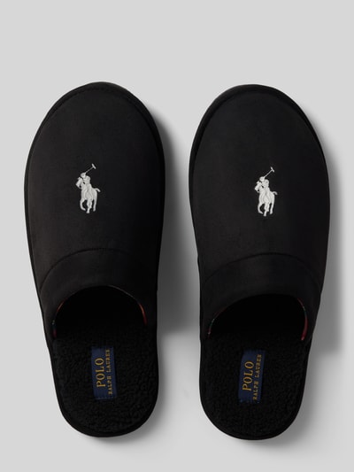 Peek & Cloppenburg Polo Ralph LaurenSlides mit Logo-Stitching Modell 'KLARENCE' in black VIP-Rabatte