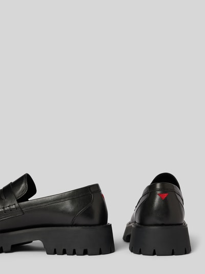 Peek & Cloppenburg GuessLederloafers mit Blockabsatz Modell 'GORIZIA' in black Tiefpreis