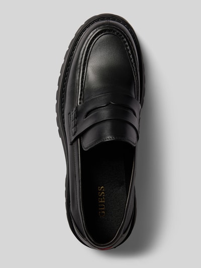 Peek & Cloppenburg GuessLederloafers mit Blockabsatz Modell 'GORIZIA' in black Tiefpreis
