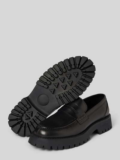 Peek & Cloppenburg GuessLederloafers mit Blockabsatz Modell 'GORIZIA' in black Tiefpreis