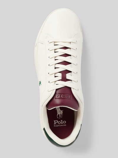 Peek & Cloppenburg Polo Ralph LaurenLedersneaker mit Logo-Stitching in weiss Bis zu 60% Rabatt