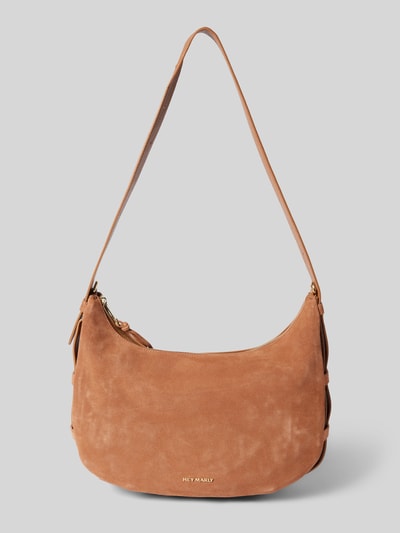 Peek & Cloppenburg Hey MarlyLederhandtasche mit Label-Applikation Modell 'Lifetime Sister' in cognac Schlussverkauf