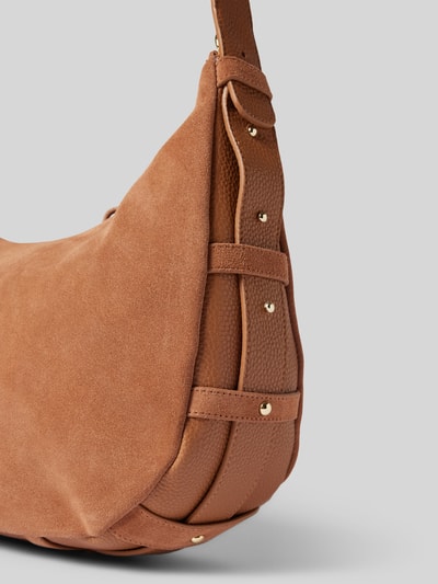 Peek & Cloppenburg Hey MarlyLederhandtasche mit Label-Applikation Modell 'Lifetime Sister' in cognac Schlussverkauf