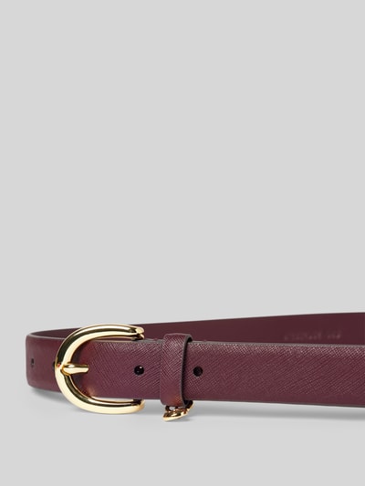 Peek & Cloppenburg Lauren Ralph LaurenLedergürtel mit Label-Applikation in dunkelrot Günstiger Verkauf