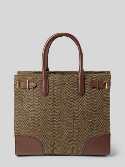Peek & Cloppenburg Lauren Ralph LaurenTote Bag aus Wolle mit Label-Detail Modell 'DEVYN' in dunkelbraun Vatertagsangebot