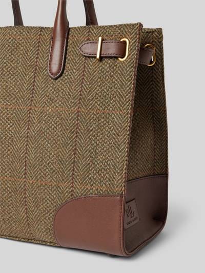 Peek & Cloppenburg Lauren Ralph LaurenTote Bag aus Wolle mit Label-Detail Modell 'DEVYN' in dunkelbraun Vatertagsangebot