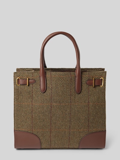 Peek & Cloppenburg Lauren Ralph LaurenTote Bag aus Wolle mit Label-Detail Modell 'DEVYN' in dunkelbraun Vatertagsangebot