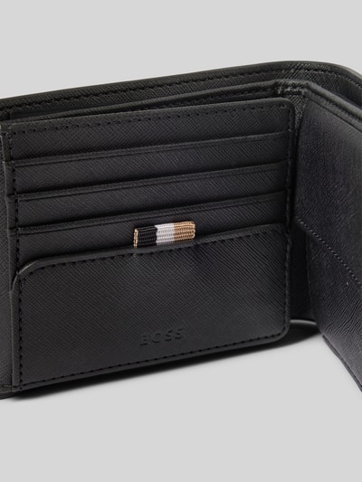 Peek & Cloppenburg BOSSPortemonnaie mit Label-Print Modell 'Zair' in black Kauf eins, bekomm eins gratis