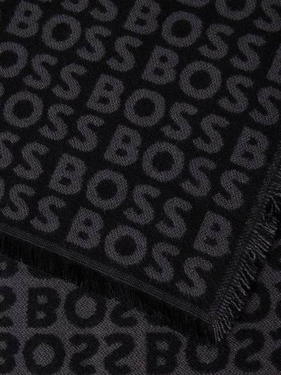 Peek & Cloppenburg BOSSSchal aus Viskose mit Label-Detail Modell 'Tadic' in black Begrenzte Freigabe