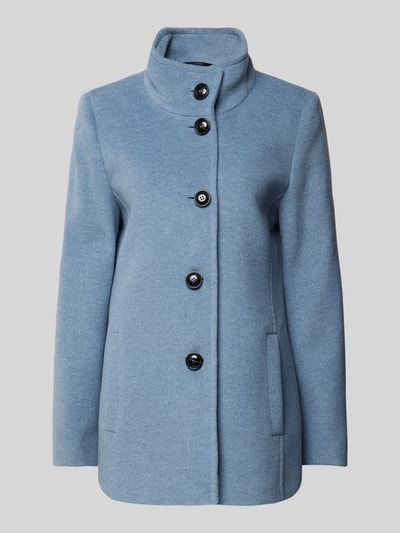 Peek & Cloppenburg Fuchs SchmittWolljacke mit Stehkragen und Knopfverschluss in bleu Fabrikpreis
