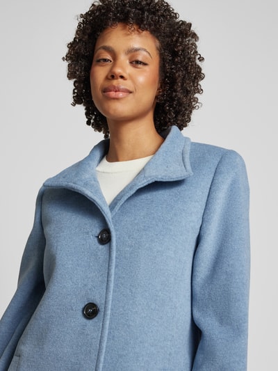 Peek & Cloppenburg Fuchs SchmittWolljacke mit Stehkragen und Knopfverschluss in bleu Fabrikpreis