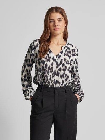 Peek & Cloppenburg monariRegular Fit Bluse aus Viskose mit Stehkragen in black Günstig kaufen