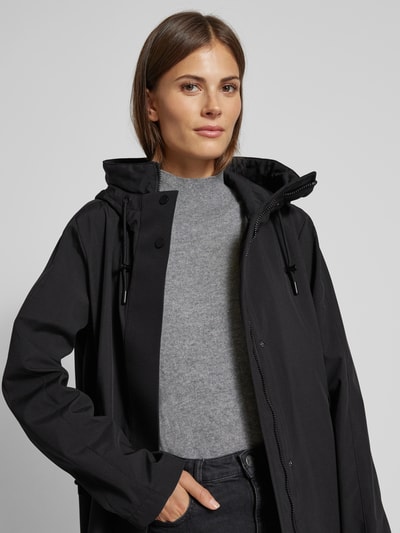 Peek & Cloppenburg Fuchs SchmittMantel mit Kapuze in black Valentinstagsangebot