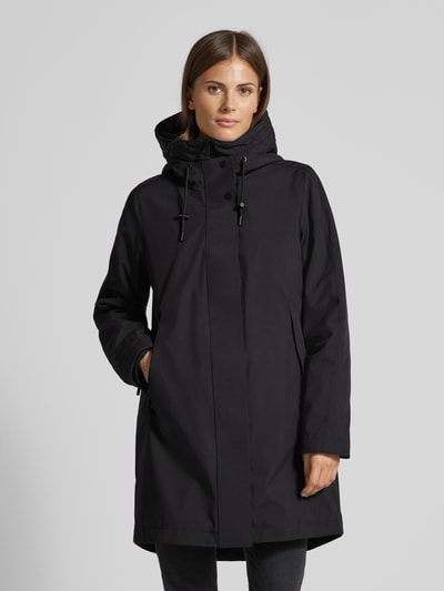 Peek & Cloppenburg Fuchs SchmittMantel mit Kapuze in black Valentinstagsangebot