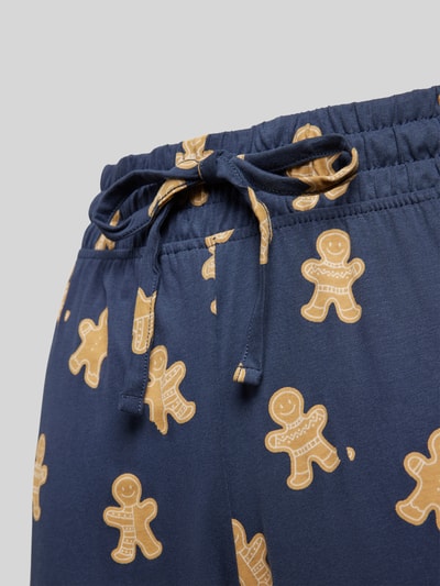 Peek & Cloppenburg Jake*s CasualTapered Fit Pyjama-Hose mit Motiv-Print in dunkelblau Neueste Mode