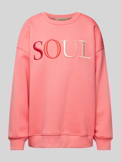 Peek & Cloppenburg Smith and SoulOversized Sweatshirt mit Label-Stitching in pink Bis zu 50% Rabatt