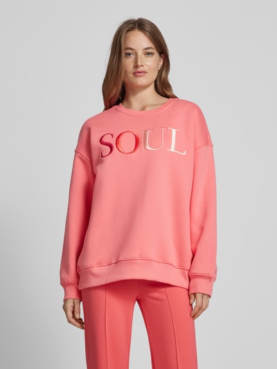 Peek & Cloppenburg Smith and SoulOversized Sweatshirt mit Label-Stitching in pink Bis zu 50% Rabatt