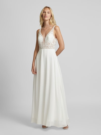 Peek & Cloppenburg LaonaBrautkleid mit floralem Spitzenbesatz in weiss Nur für heute