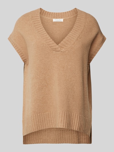 Peek & Cloppenburg Christian Berg WomanPullunder aus Lanawolle mit V-Ausschnitt in camel Sonderangebot der Fabrik