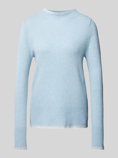 Peek & Cloppenburg Christian Berg WomanWollpullover mit Stehkragen in hellblau Nur noch ein Tag übrig
