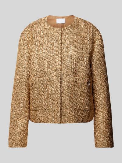 Peek & Cloppenburg Jake*s CollectionRegular Fit Blazer in Bouclé-Optik in gold Riesige Rabatte