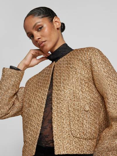 Peek & Cloppenburg Jake*s CollectionRegular Fit Blazer in Bouclé-Optik in gold Riesige Rabatte