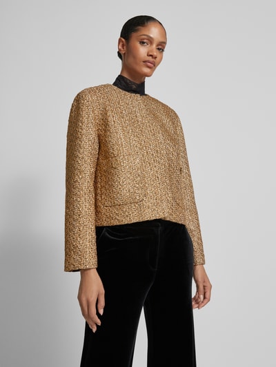 Peek & Cloppenburg Jake*s CollectionRegular Fit Blazer in Bouclé-Optik in gold Riesige Rabatte