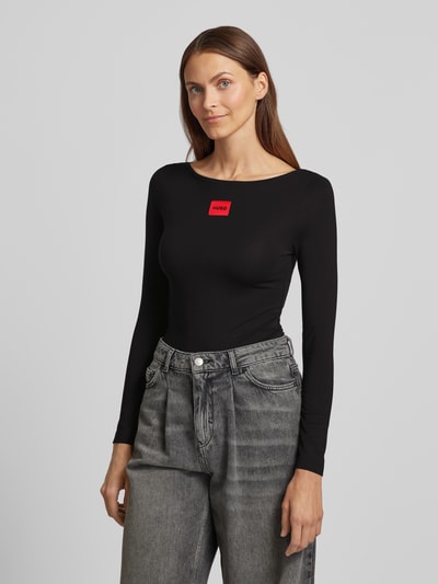 Peek & Cloppenburg HUGOLongsleeve mit Label-Detail in black Fabrikladen