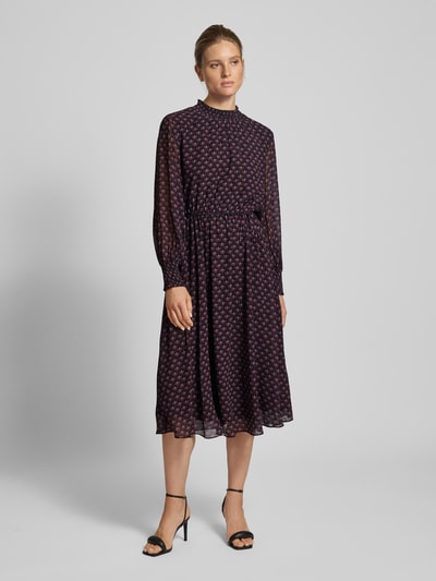 Peek & Cloppenburg Jake*s CollectionMidikleid mit Bindegürtel in dunkelblau 50% Rabatt für begrenzte Zeit