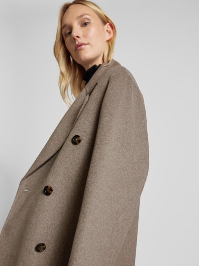Peek & Cloppenburg MangoWollmantel mit Reverskragen Modell 'PICAROL' in mittelbraun Rabatte dieses Monats