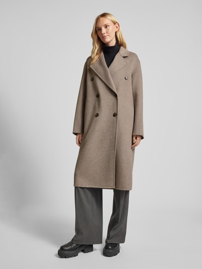 Peek & Cloppenburg MangoWollmantel mit Reverskragen Modell 'PICAROL' in mittelbraun Rabatte dieses Monats