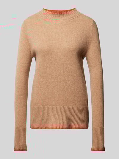 Peek & Cloppenburg Christian Berg WomanWollpullover mit Stehkragen in camel Schlussverkauf