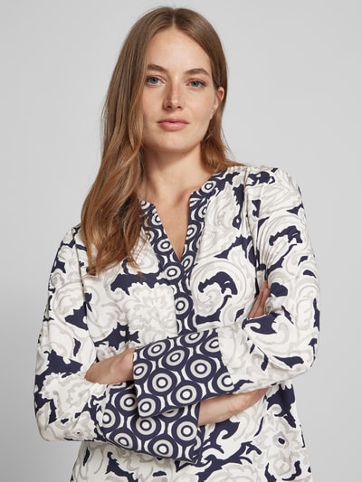 Peek & Cloppenburg Emily Van den BerghBlusenshirt mit V-Ausschnitt in dunkelblau Günstiger Verkauf
