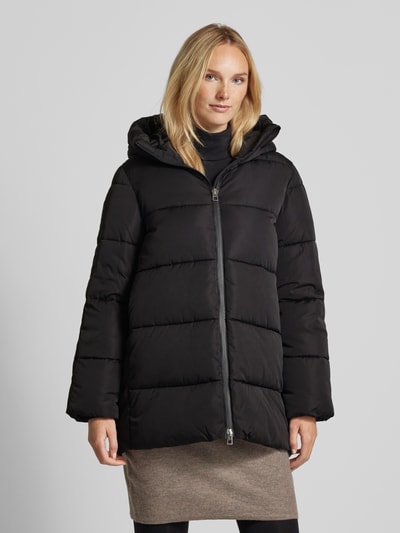 Peek & Cloppenburg MangoSteppmantel mit Zweiwege-Reißverschluss Modell 'TOKYO' in black Fabrikverkauf
