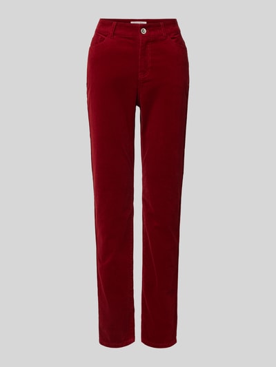 Peek & Cloppenburg Christian Berg WomanRegular Fit Cordhose im 5-Pocket-Design in dunkelrot Rabatt