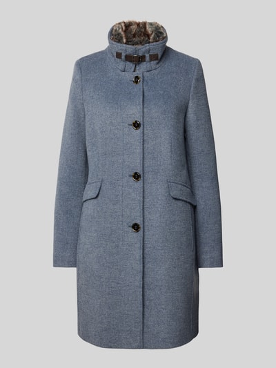 Peek & Cloppenburg Christian Berg Woman SelectionMantel mit Stehkragen in dunkelblau melange Großer Ausverkauf