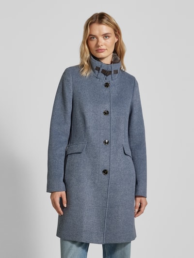 Peek & Cloppenburg Christian Berg Woman SelectionMantel mit Stehkragen in dunkelblau melange Großer Ausverkauf