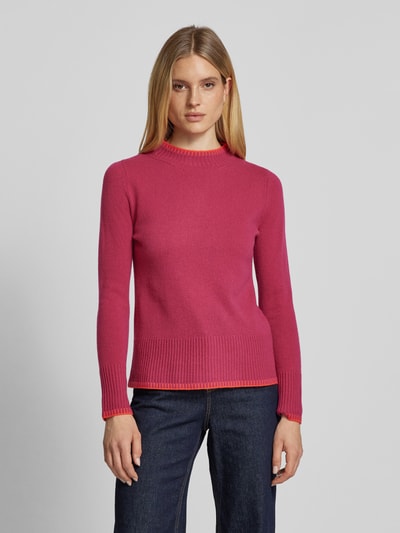 Peek & Cloppenburg Christian Berg WomanWollpullover mit Stehkragen in pink Saisonschlussverkauf