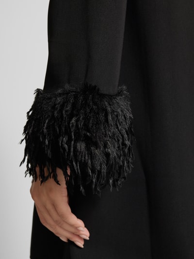 Peek & Cloppenburg Jake*s CollectionKnielanges Kleid mit Rundhalsausschnitt und Kunstfell in black Cyber Monday