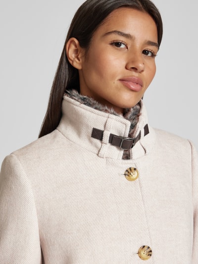 Peek & Cloppenburg Christian Berg Woman SelectionMantel mit Stehkragen in sand melange Muttertagsangebot