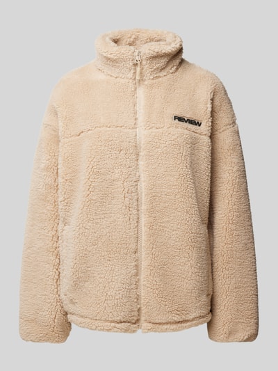 Peek & Cloppenburg ReviewSherpa Jacket mit Label-Patch in ecru Zeitlich begrenztes Angebot