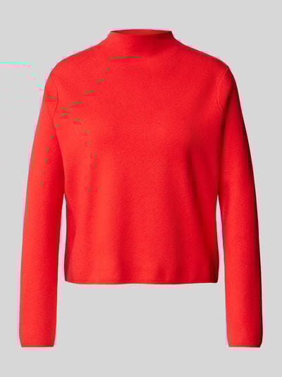 Peek & Cloppenburg MangoStrickpullover mit geripptem Stehkragen in rot Exklusive Angebote