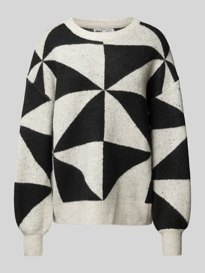 Peek & Cloppenburg OnlyPullover mit Rundhalsausschnitt Modell 'GEORGINA' in offwhite Große Rabatte