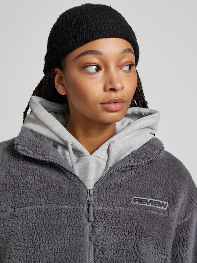 Peek & Cloppenburg ReviewSherpa Jacket mit Label-Patch in dunkelgrau Sonderangebote