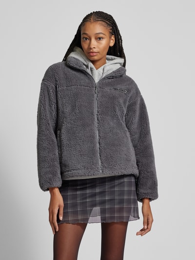 Peek & Cloppenburg ReviewSherpa Jacket mit Label-Patch in dunkelgrau Sonderangebote
