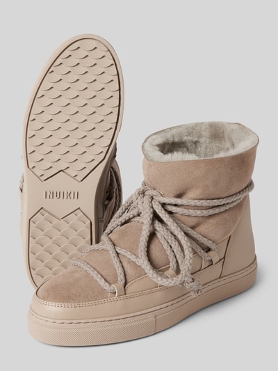 Peek & Cloppenburg INUIKIILederstiefel mit Label-Schriftzug in hellgrau JETZT KAUFEN