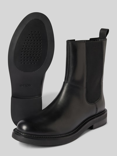 Peek & Cloppenburg GeoxStiefeletten aus Leder-Textil-Mix in black Sonderangebot der Fabrik