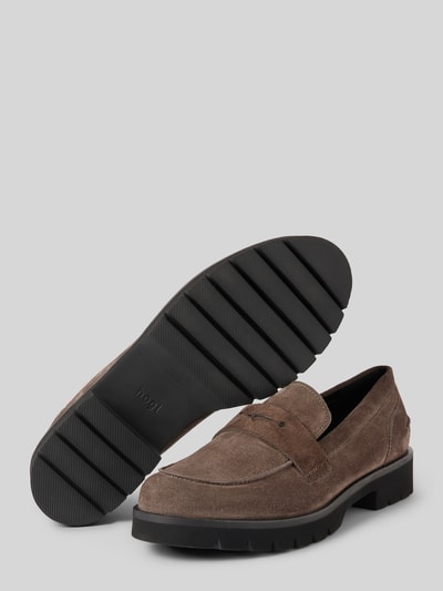 Peek & Cloppenburg HöglTassel-Loafer in Leder-Optik in dunkelgrau Bis zu 55% Rabatt